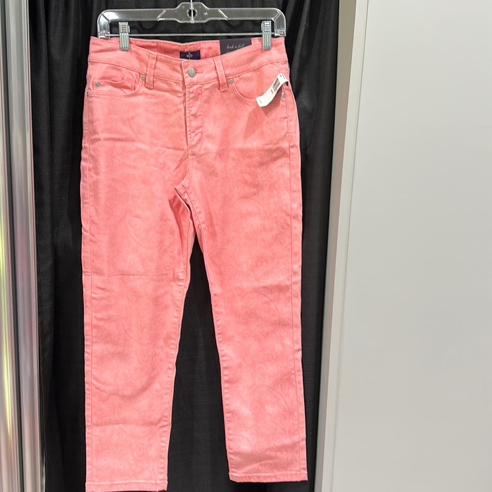 NWT NYDJ Pink Paisley Ankle
